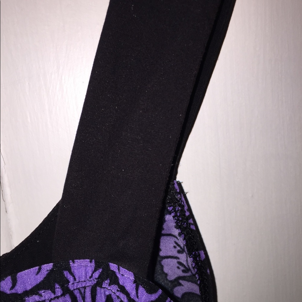 Purple/ black ladies sleeveless camisole top - Picture 6 of 6